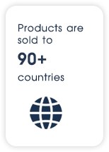sales over 90 countries