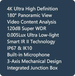 180° Panoramic Mini Bullet Network Camera's features