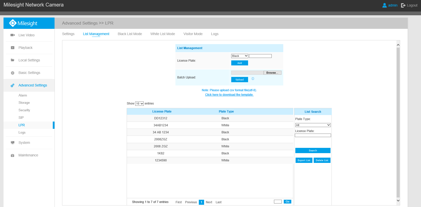 LPR List Management