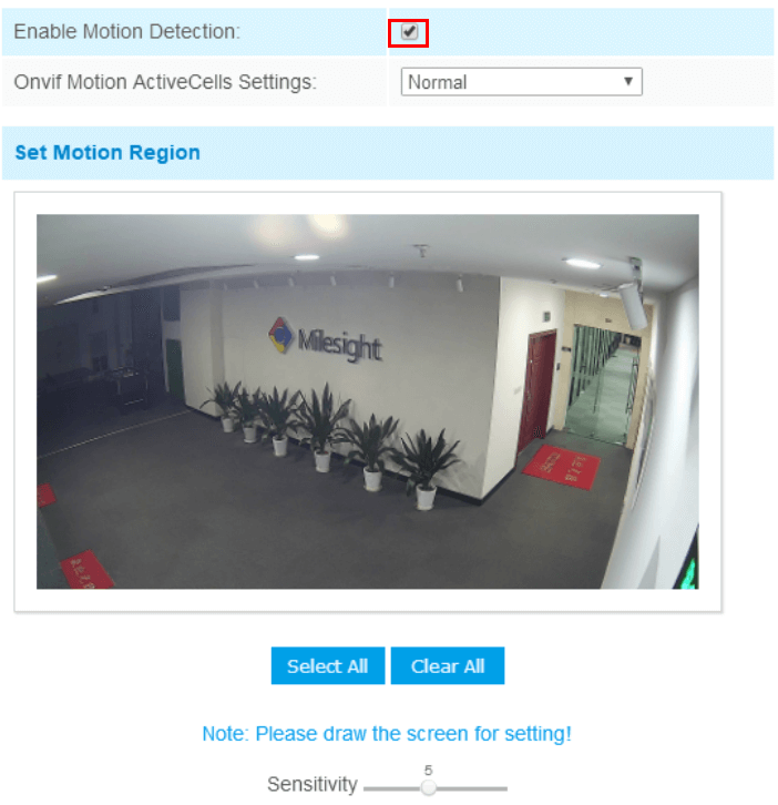 Set Motion Detection