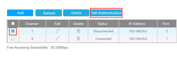 Edit Authentication