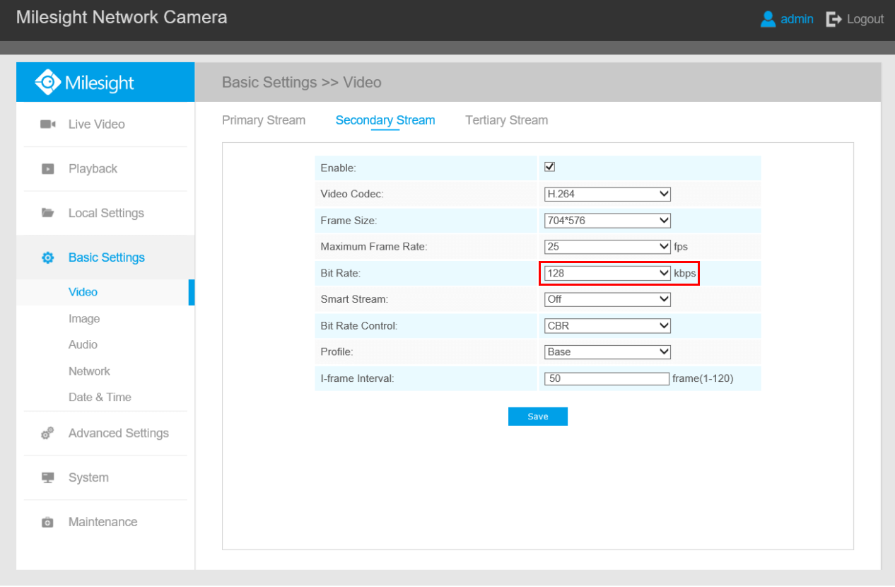 ROI bitrate setting