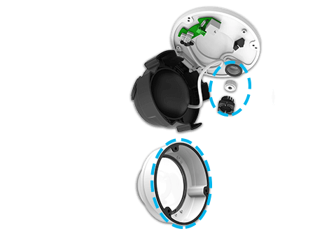 nner parts of pro dome camera